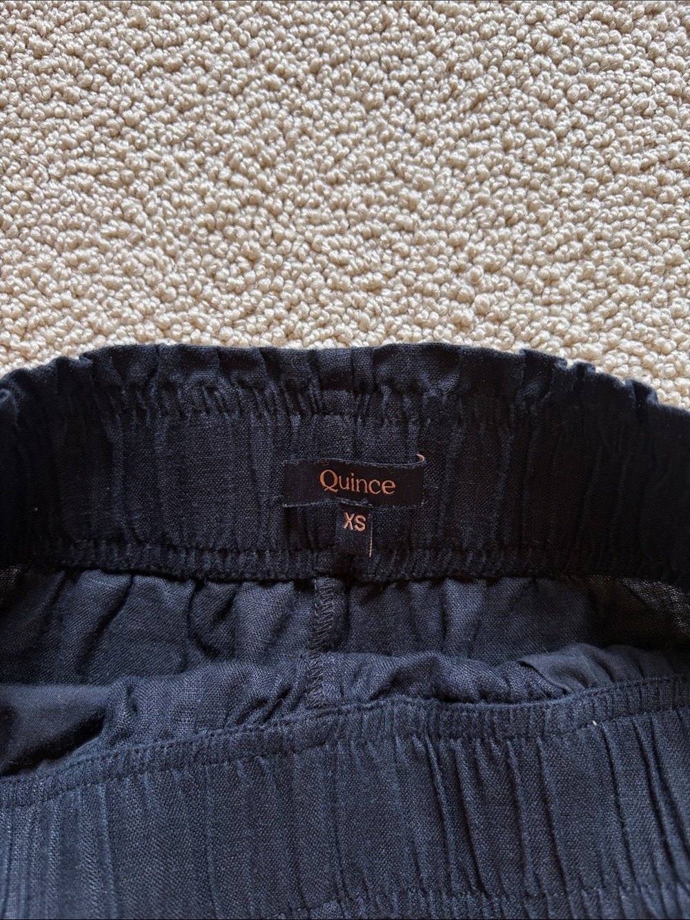 Quince 100% European Linen High Waisted Shorts Black Size XS - Picture 4 of 6